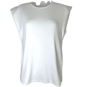 Zara White Ribbed Tank Top Sleeveless Shirt Women’s Size Small S NWT